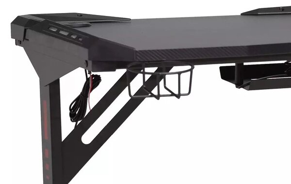 Masa birou B-216, negru, PAL/metal, 120x60x76 cm