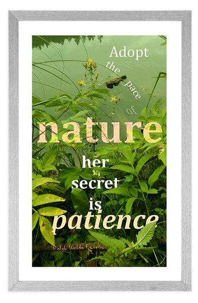 Poster cu passepartout citat într-un stil natural