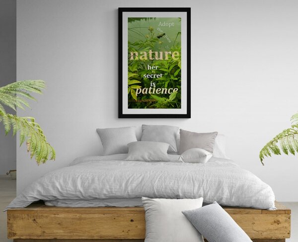 Poster cu passepartout citat într-un stil natural