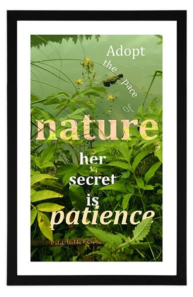 Poster cu passepartout citat într-un stil natural