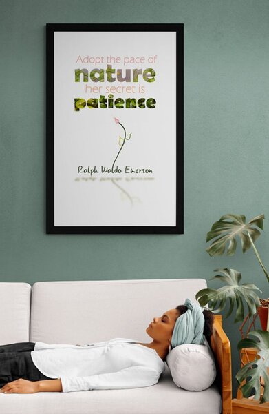 Poster cu passepartout citat într-un design frumos