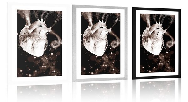 Poster cu passepartout inima într-un design interesant