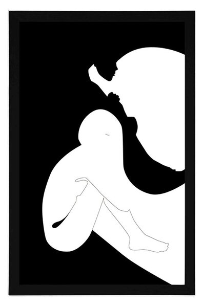 Poster originalitatea femeii în alb-negru