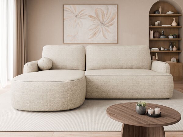 Colțar Comfivo Popis, Funcția de dormit, Spațiu de depozitare, 250x174x90cm, 123 kg, Picioare: Plastic