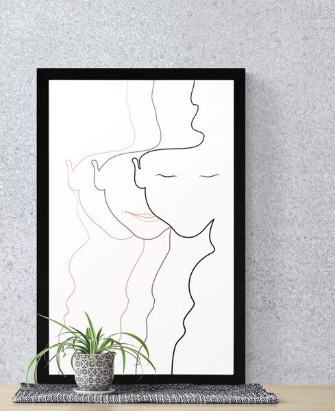 Poster contururile feței feminine