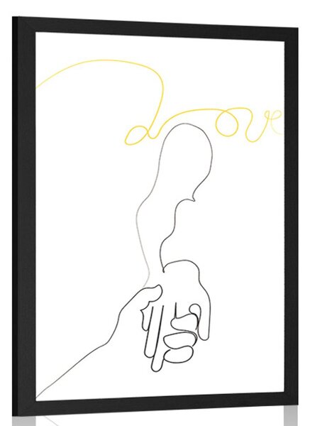 Poster atingerea iubitoare a mâinilor