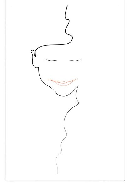 Poster chipul femeii minimalist
