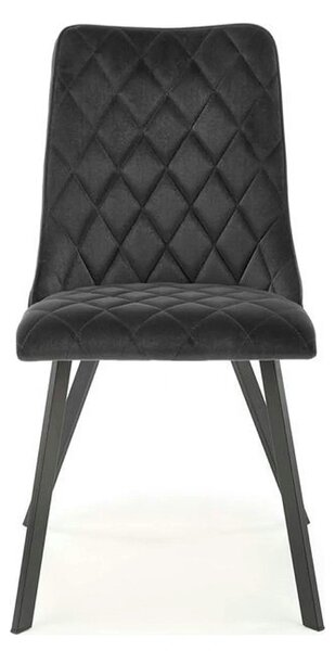 Scaun K450, negru, stofa catifelata/metal, 44x58x85 cm