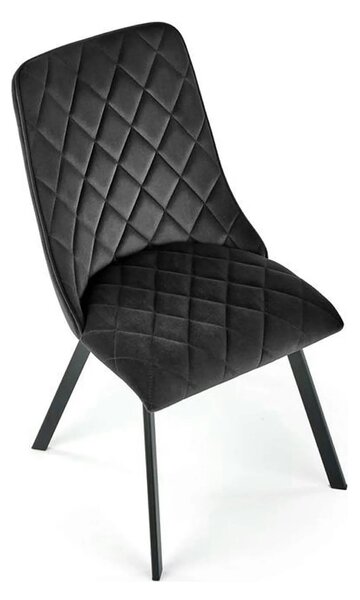 Scaun K450, negru, stofa catifelata/metal, 44x58x85 cm