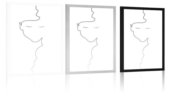 Poster femeie în design minimalist