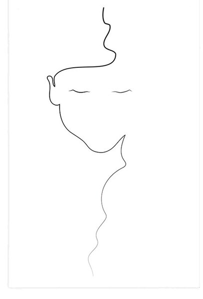 Poster femeie în design minimalist