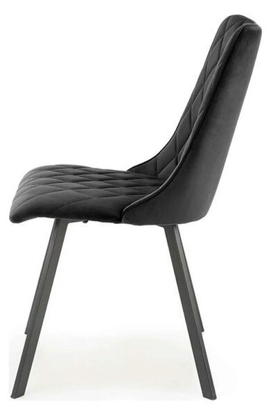 Scaun K450, negru, stofa catifelata/metal, 44x58x85 cm