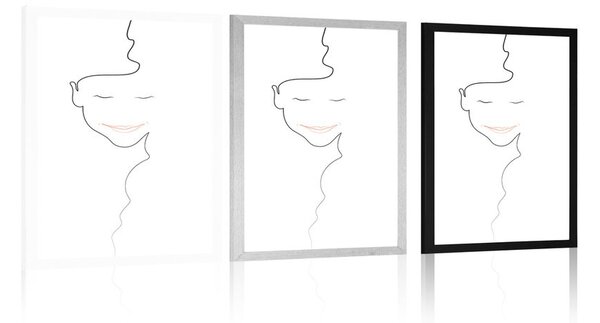 Poster chipul femeii minimalist