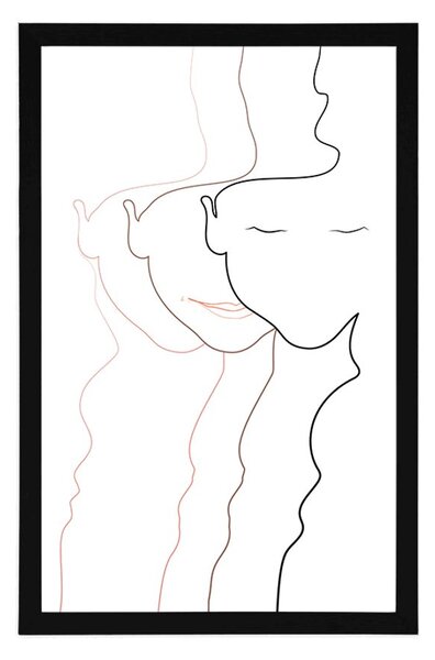 Poster contururile feței feminine