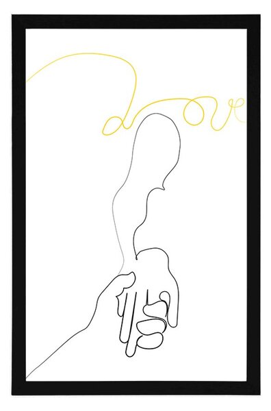 Poster atingerea iubitoare a mâinilor
