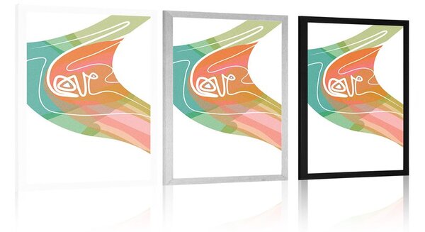 Poster Love într-un design neobișnuit