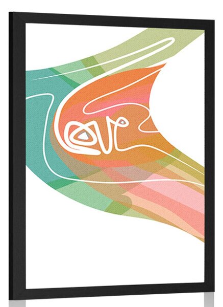 Poster Love într-un design neobișnuit