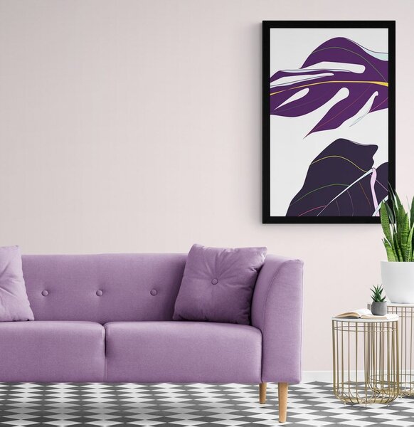 Poster frunze de monstru violet