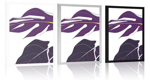 Poster frunze de monstru violet