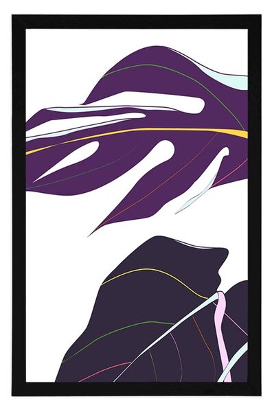 Poster frunze de monstru violet