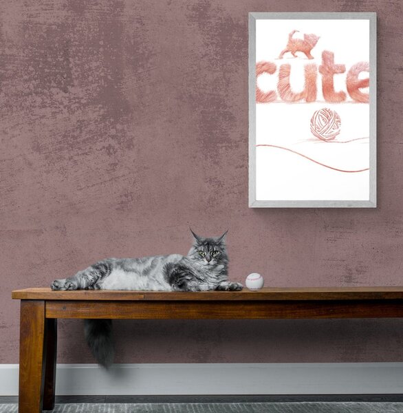 Poster pisică cu inscripție Cute