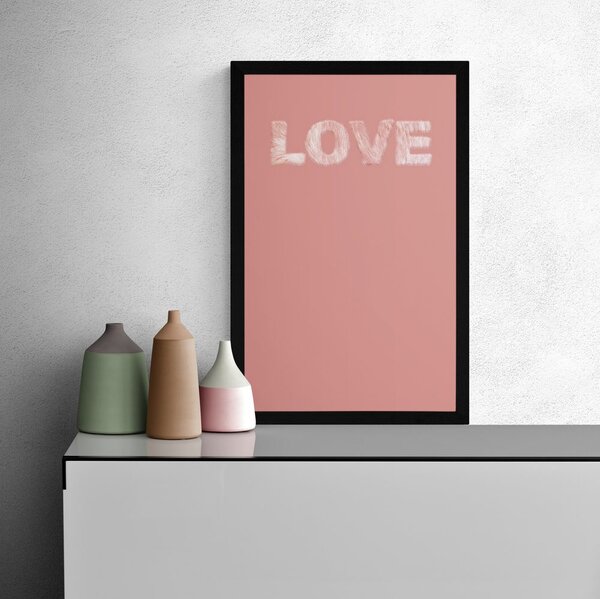 Poster cu o simplă inscripție Love