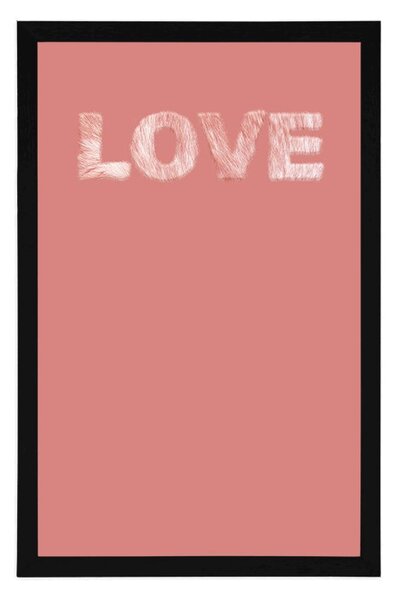 Poster cu o simplă inscripție Love