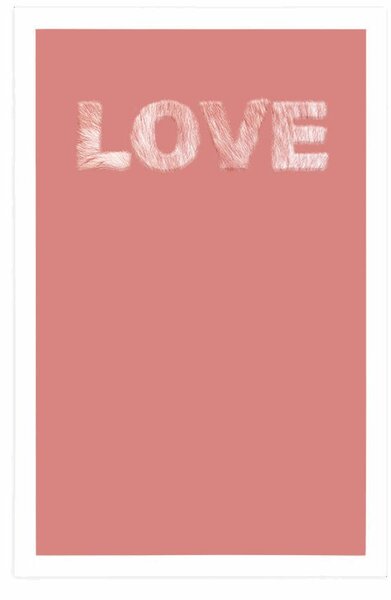 Poster cu o simplă inscripție Love
