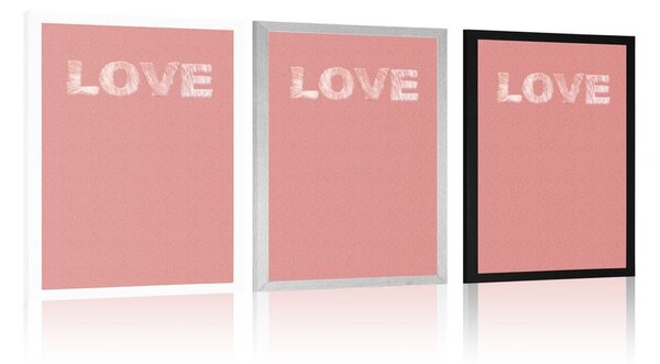 Poster cu o simplă inscripție Love