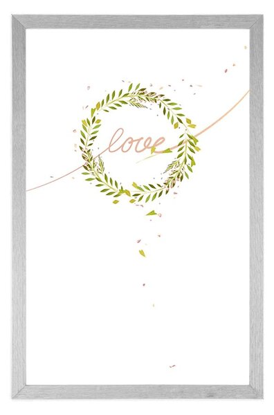 Poster cu inscripția minimalistă Love