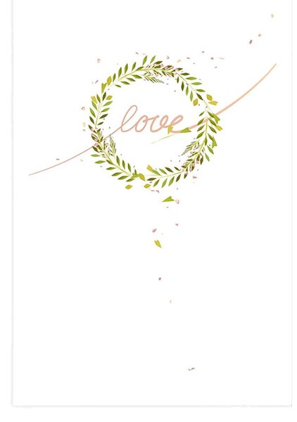 Poster cu inscripția minimalistă Love