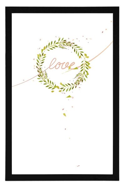 Poster cu inscripția minimalistă Love