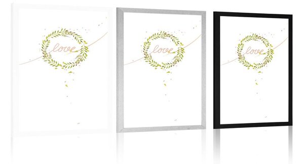 Poster cu inscripția minimalistă Love