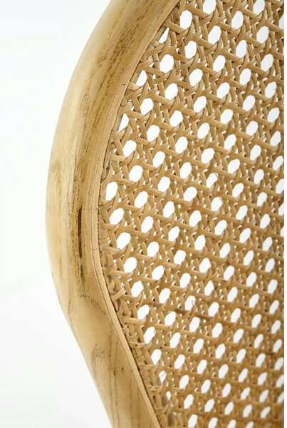 Scaun K502, stejar, ratan natural/lemn, 45x50x89 cm