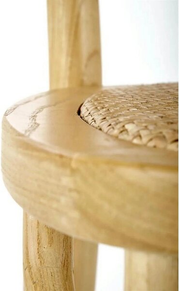 Scaun K502, stejar, ratan natural/lemn, 45x50x89 cm