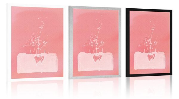 Poster farmecul roz al unei flori