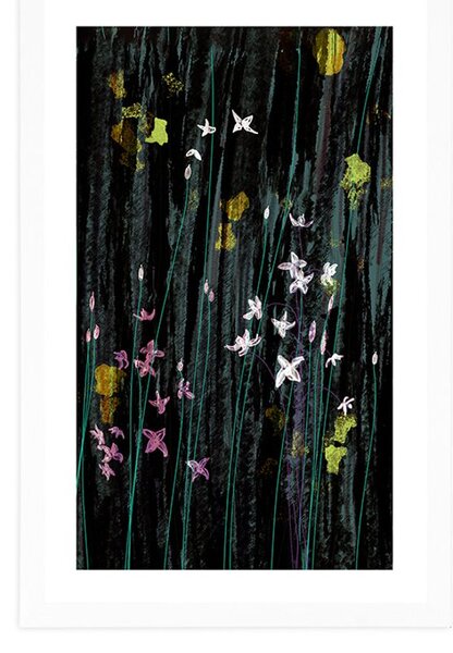 Poster cu passepartout flori magice