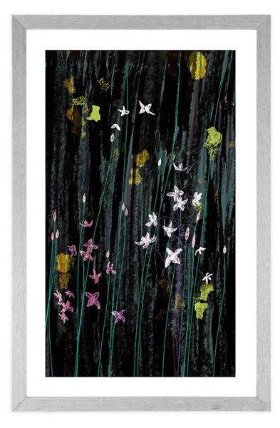 Poster cu passepartout flori magice
