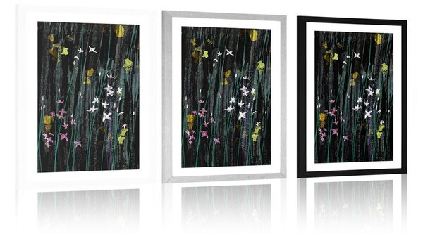 Poster cu passepartout flori magice