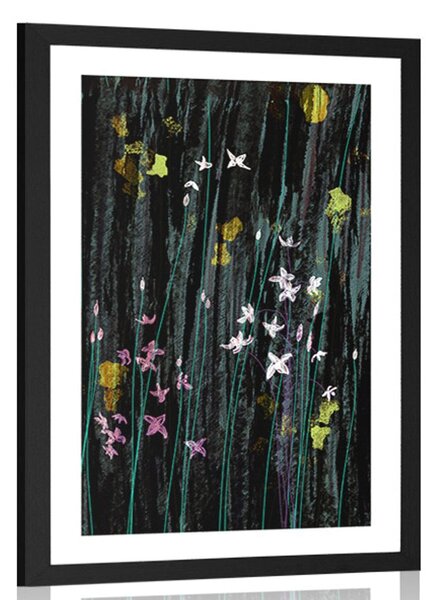 Poster cu passepartout flori magice
