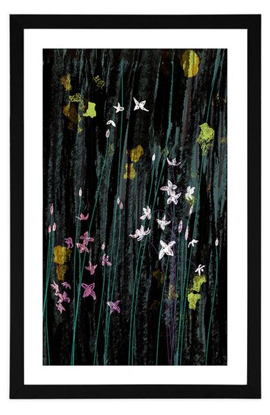 Poster cu passepartout flori magice
