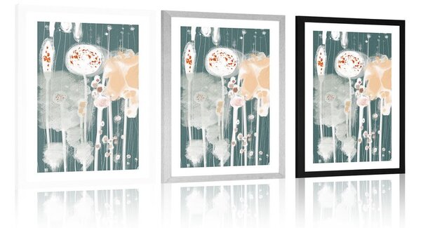 Poster cu passepartout design unic al copacilor