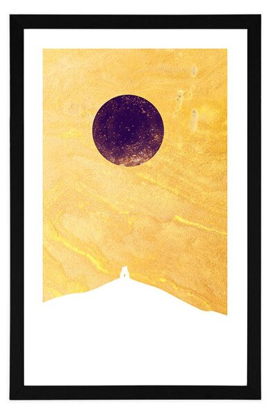 Poster cu passepartout aurora unică a lunii