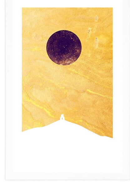 Poster cu passepartout aurora unică a lunii