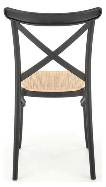 Scaun K512, maro/negru, plastic, 47x51x87 cm