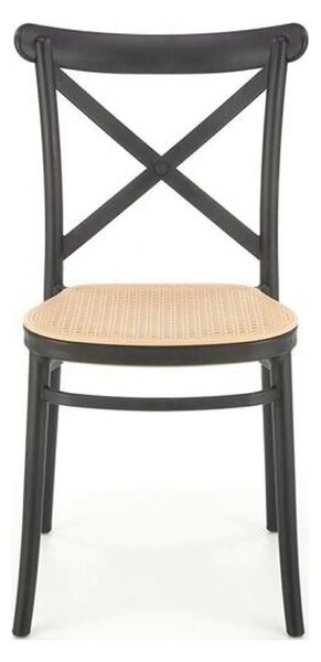 Scaun K512, maro/negru, plastic, 47x51x87 cm