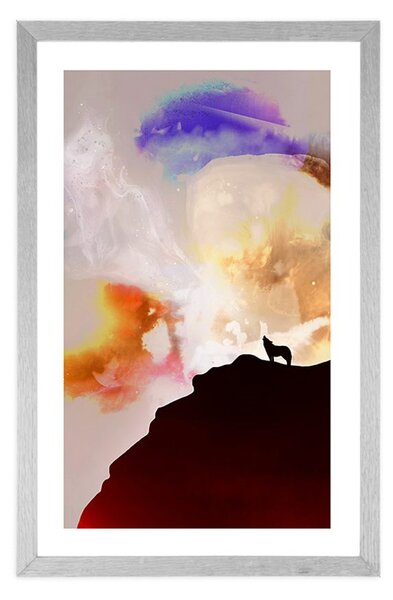 Poster cu passepartout urletul magic a lupului