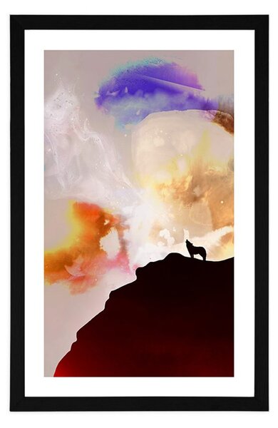 Poster cu passepartout urletul magic a lupului
