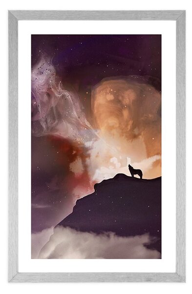 Poster cu passepartout urletul misterios a lupului