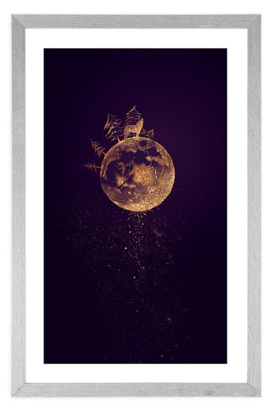 Poster cu passepartout planeta lupului